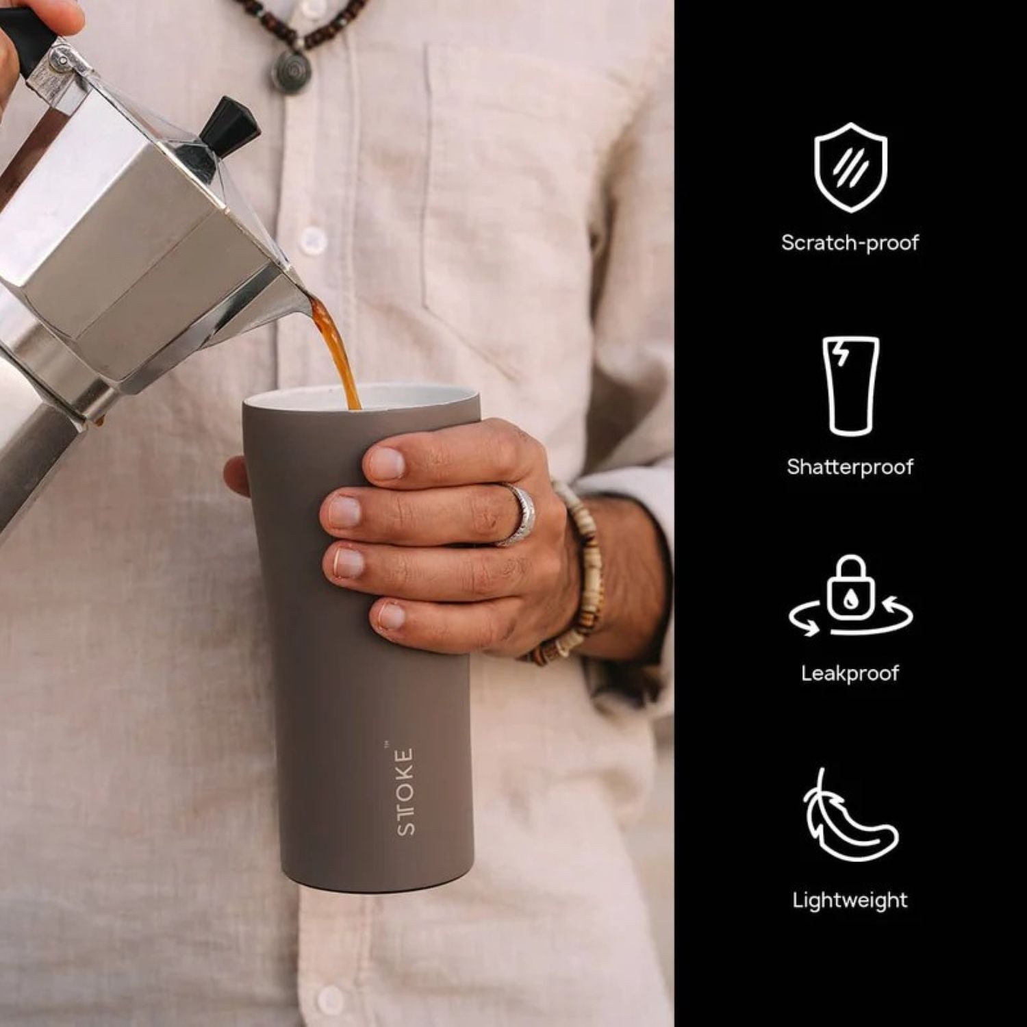 STTOKE Limited Edition Leakproof Ceramic Insulated Cup Powder Coating 16oz