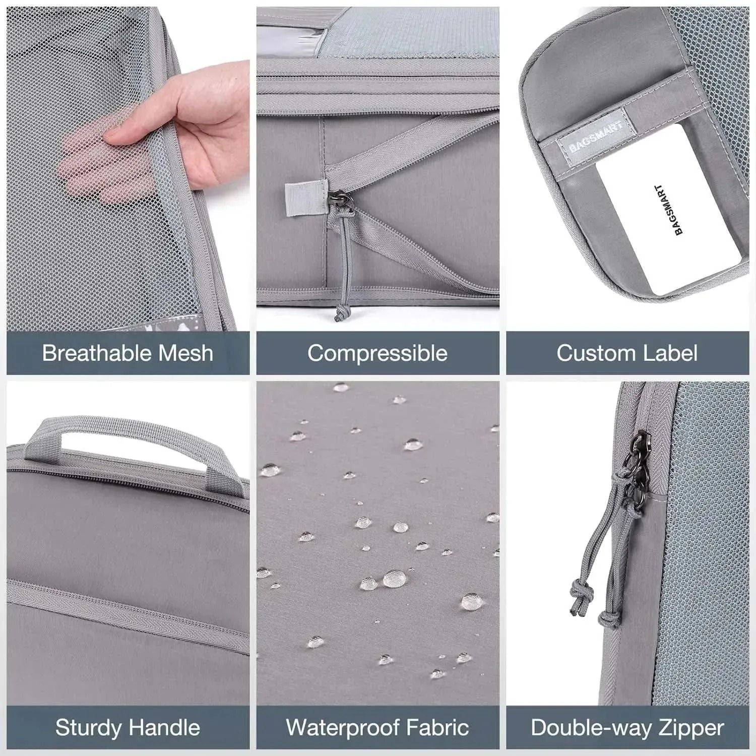 Bagsmart 6-In-1 Compression Packing Cubes
