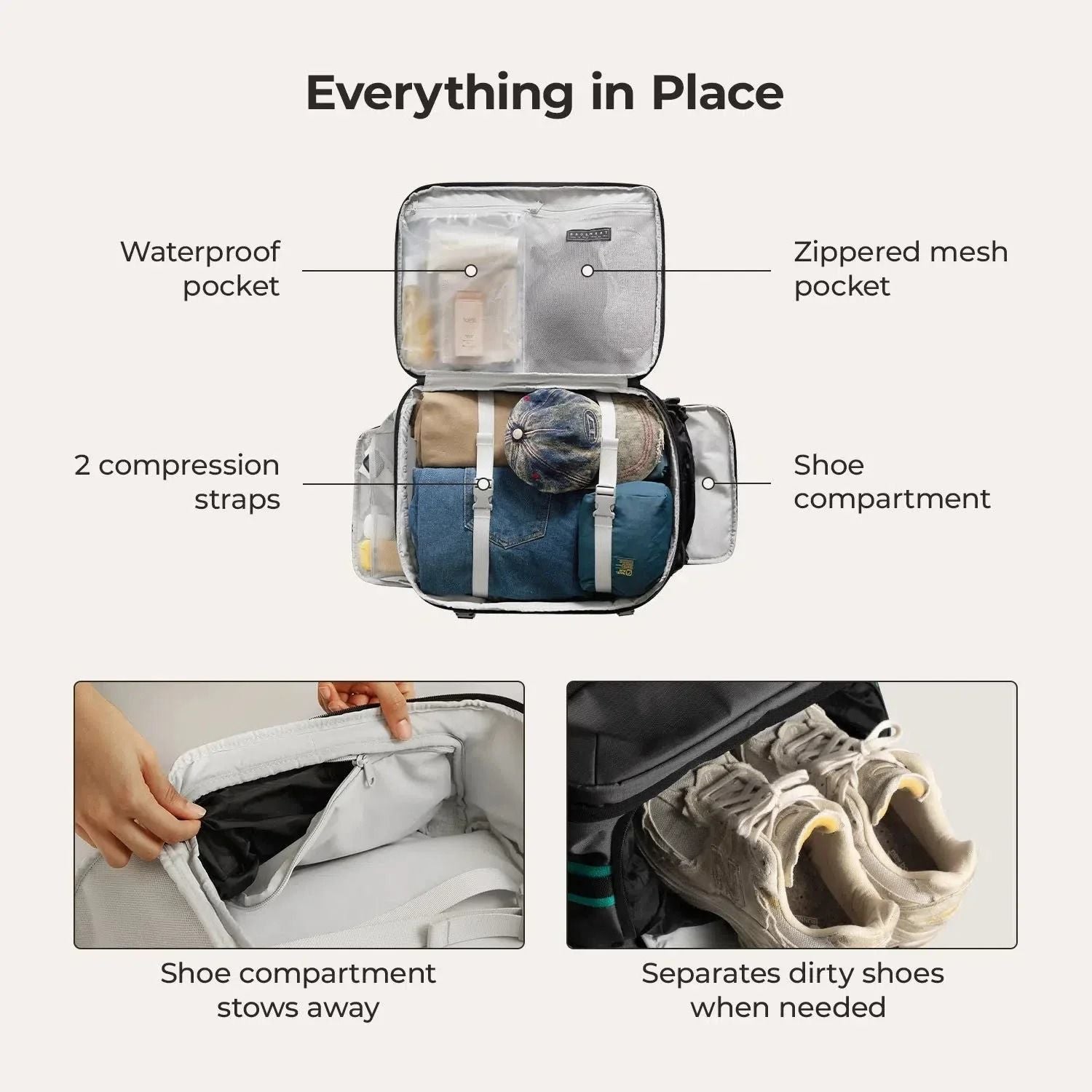 Bagsmart Blast Pro Quick Access Carry On Travel Backpack 40L