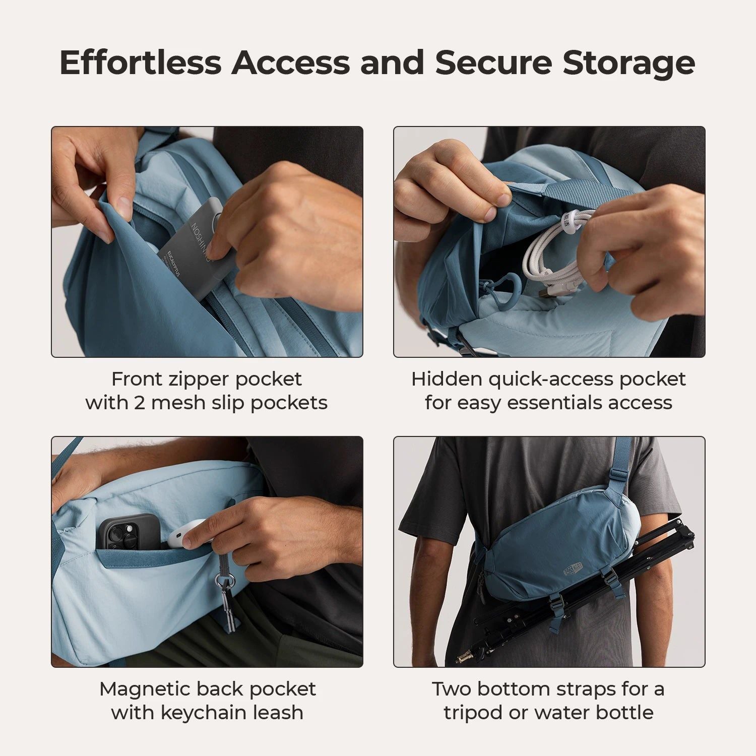 Bagsmart Soar Camera Sling Bag With Tripod Holder 6L