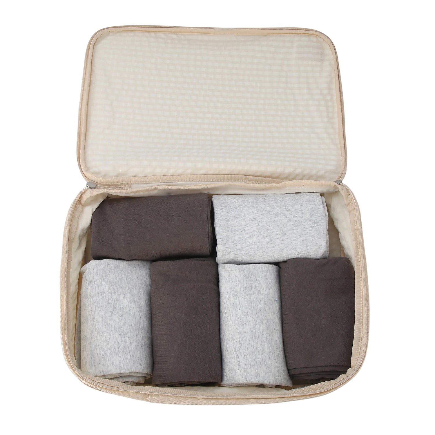Crossing Waterproof Rayon Checked Compression Packing Cube Set (2-Piece Set)