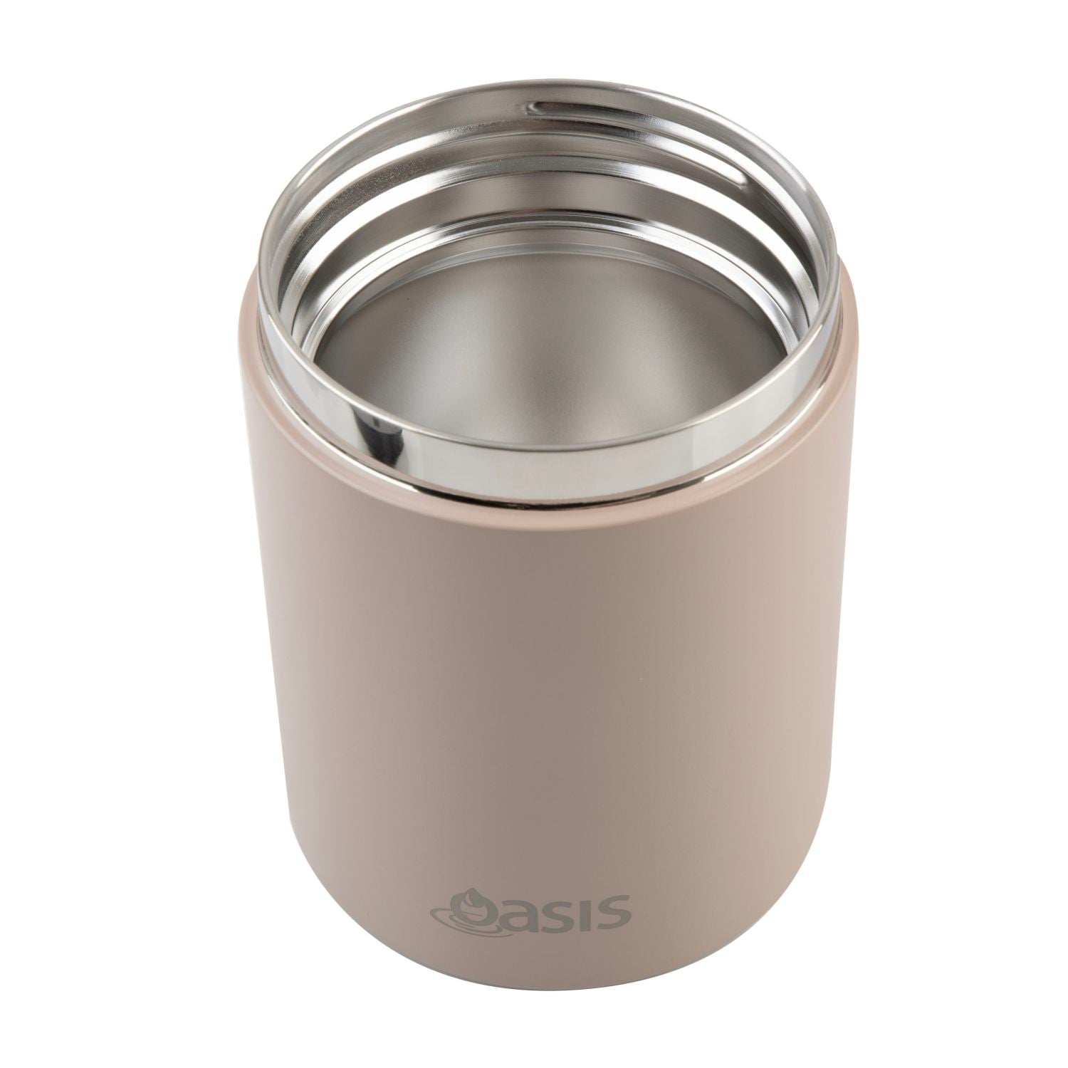 Oasis S/S Insulated Dual Compartment Food Jar W Handle And Spoon 480ML