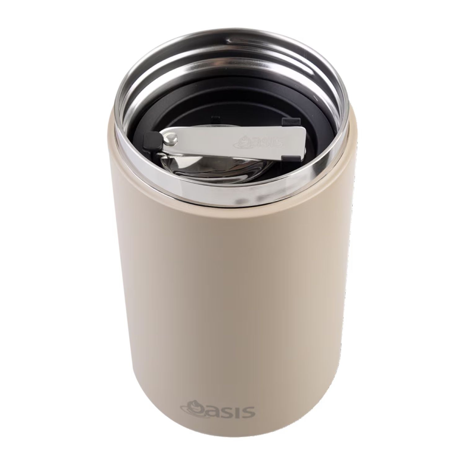 Oasis S/S Insulated Dual Compartment Food Jar W Handle And Spoon 700ML