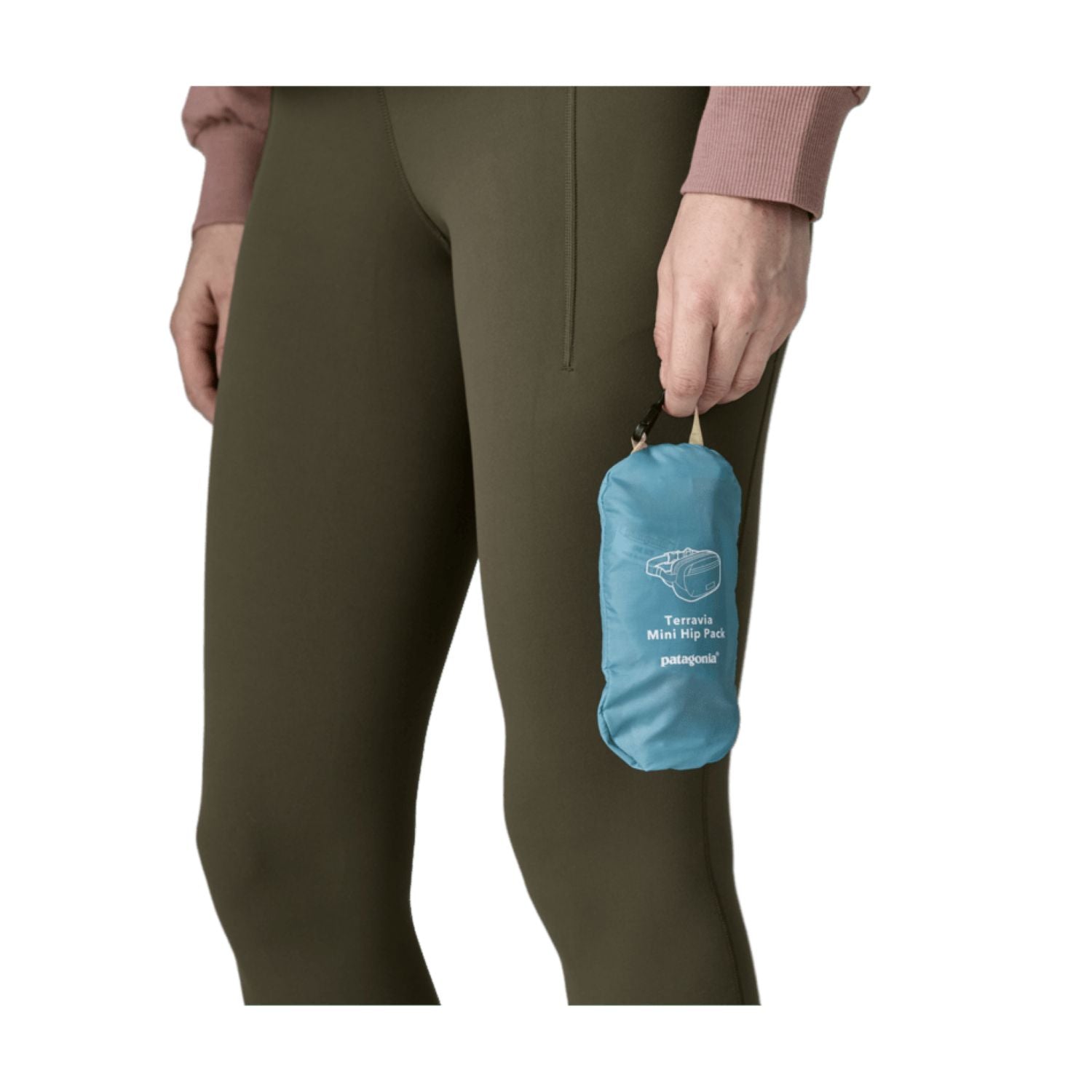 Patagonia Terravia Mini Hip Pack 1L (Patchwork: Snowmelt Blue)