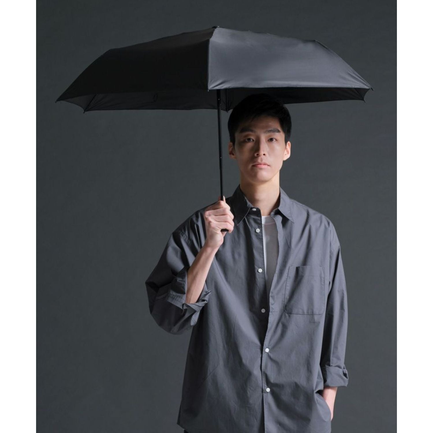WPC Go-Koh Premium Black Wind Resistant UV Protection UPF 50+ Umbrella 55cm