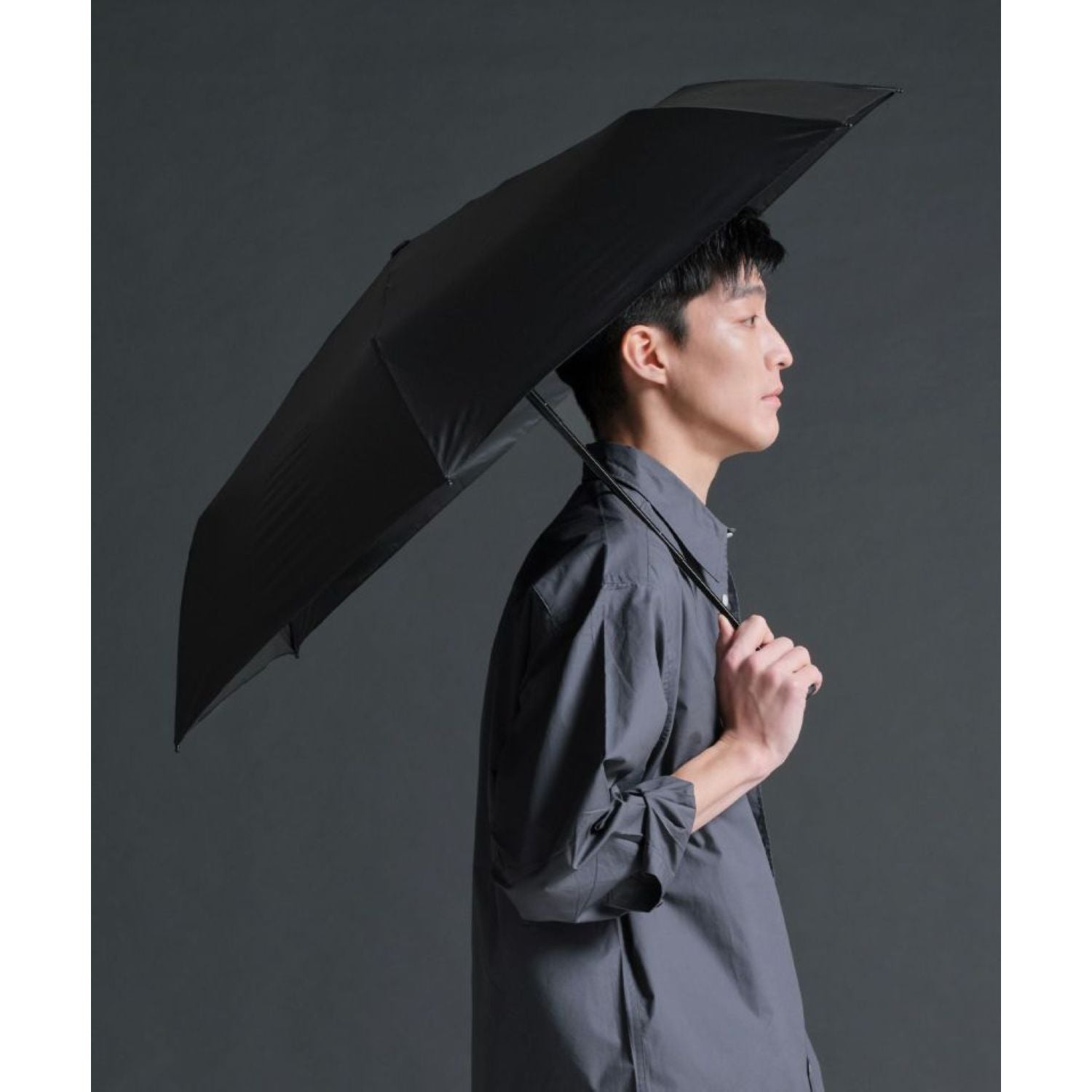 WPC Go-Koh Premium Black Wind Resistant UV Protection UPF 50+ Umbrella 55cm