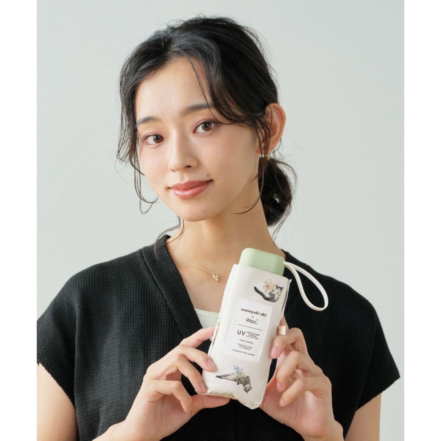 WPC X Masayuki Oki Neko (2025) UV Protection UPF 50+ Umbrella 47cm