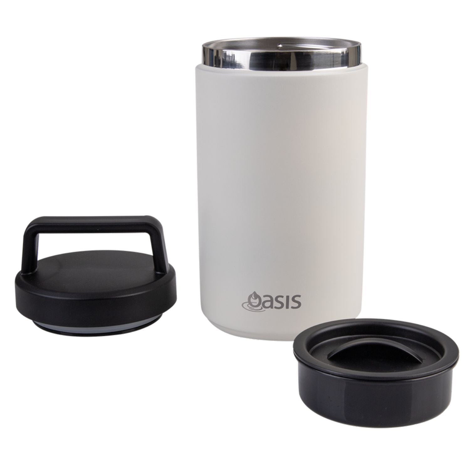 Oasis Stainless Steel Insulated Dual Compartment Food Flask with Handle 700ML
