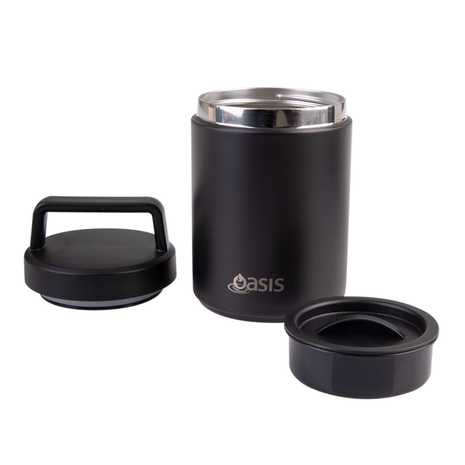 Oasis Stainless Steel Insulated Dual Compartment Food Flask with Handle 480ML