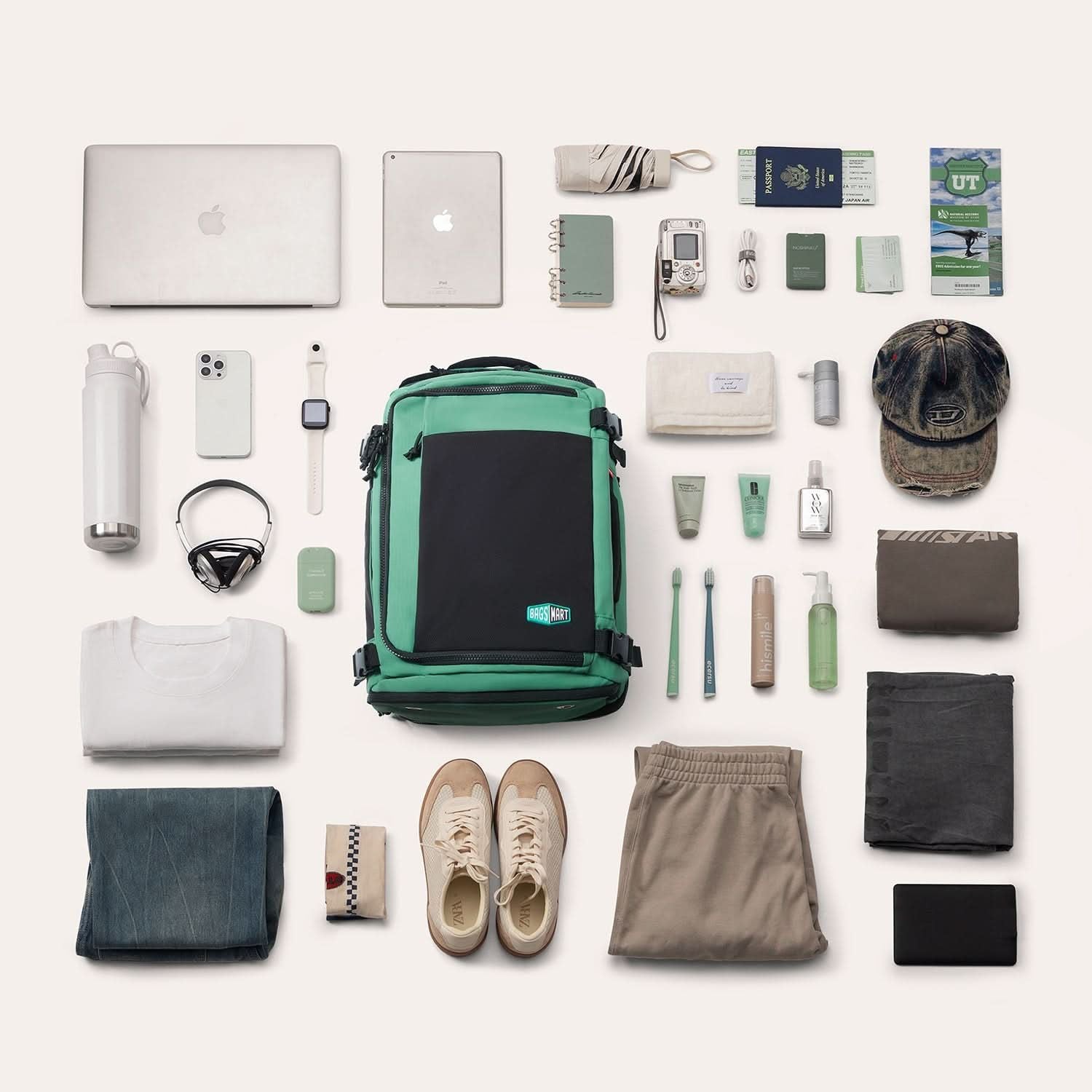 Bagsmart Blast Quick Access Carry On Expandable Travel Backpack