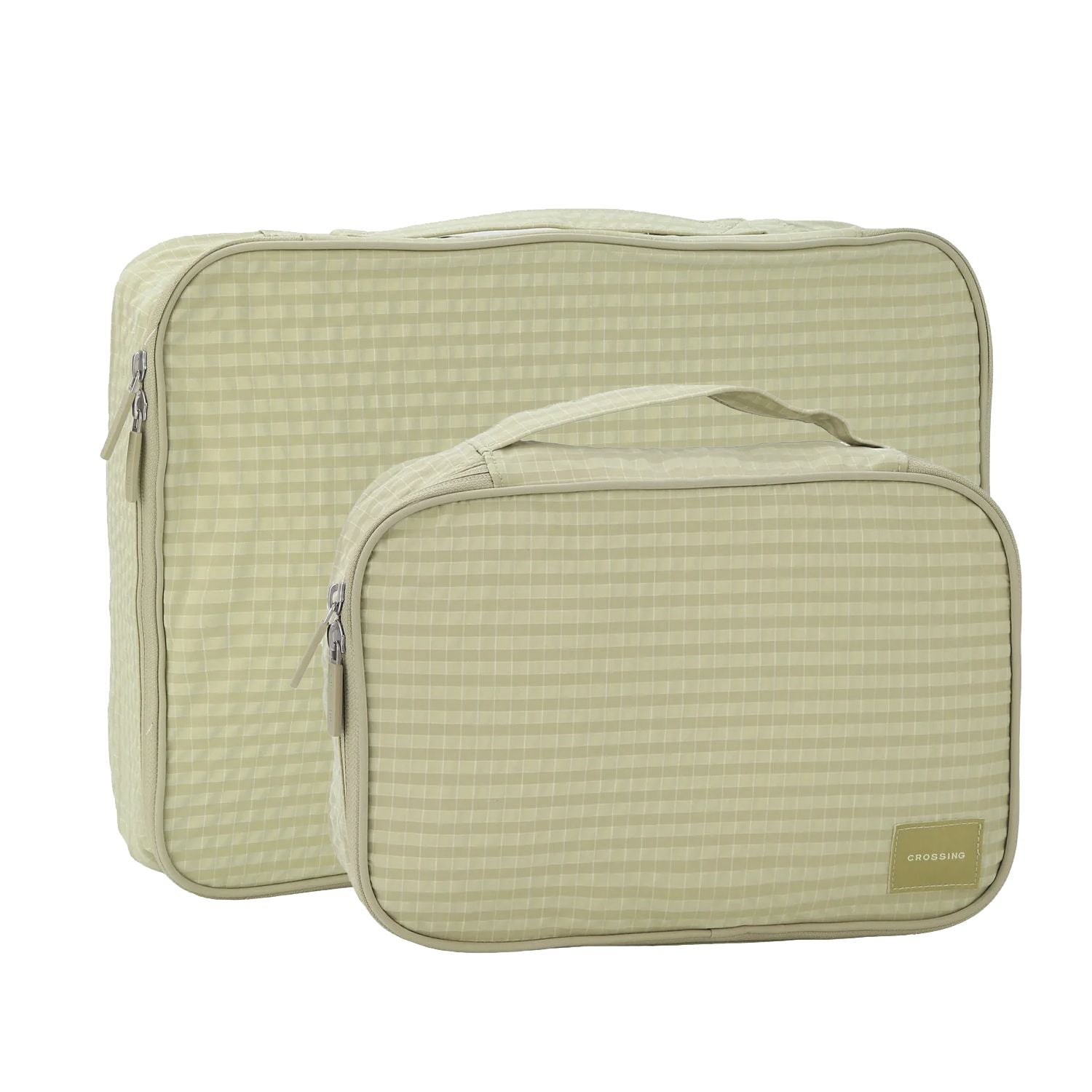 Crossing Waterproof Rayon Checked Packing Cube Set (2-Piece Set)