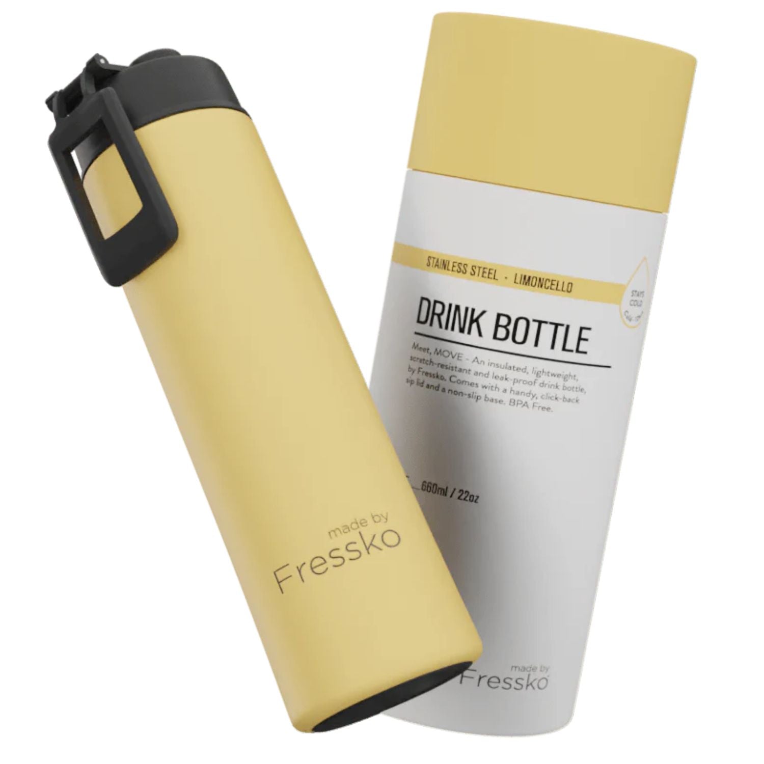 Made By Fressko Move 22oz Insulated Stainless Steel Drink Bottle (SA)
