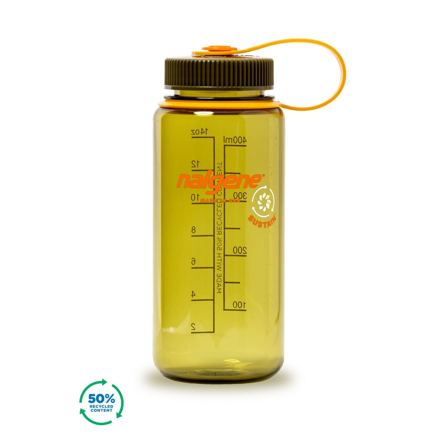 Nalgene 16oz Wide Mouth Sustain Water Bottle (Plain)