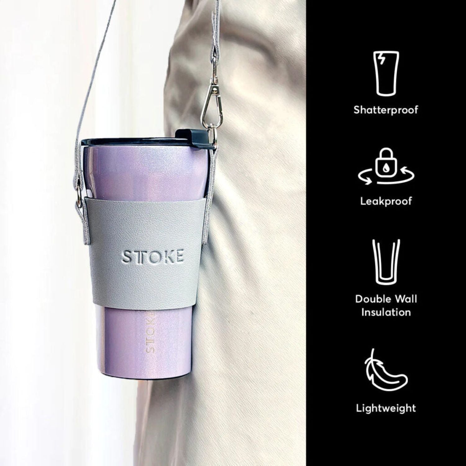 STTOKE Leakproof Ceramic Insulated Cup 16oz (Unicorn)