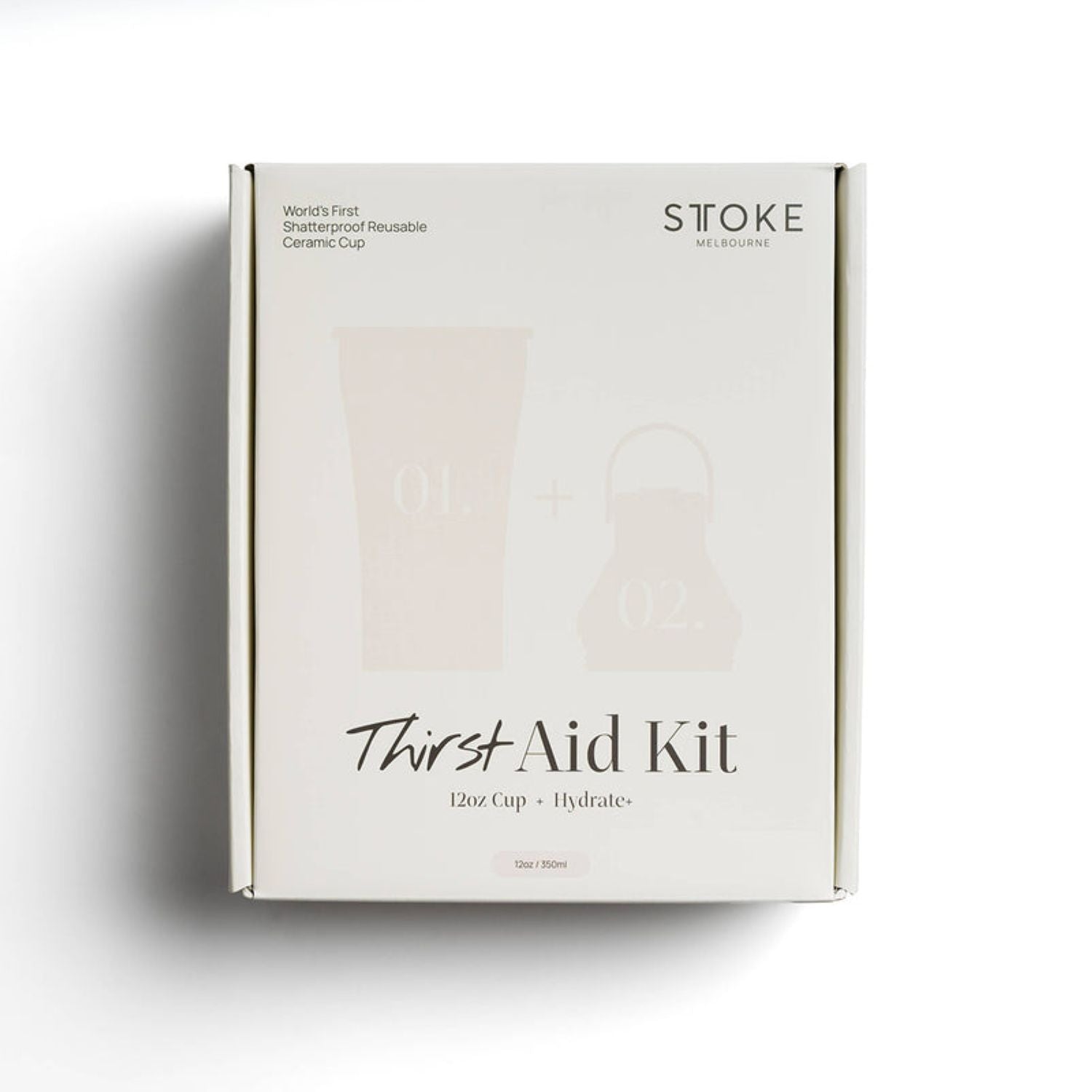 Sttoke Leakproof Ceramic Insulated Thirst Aid Kit Cup With Hydrate + 12Oz