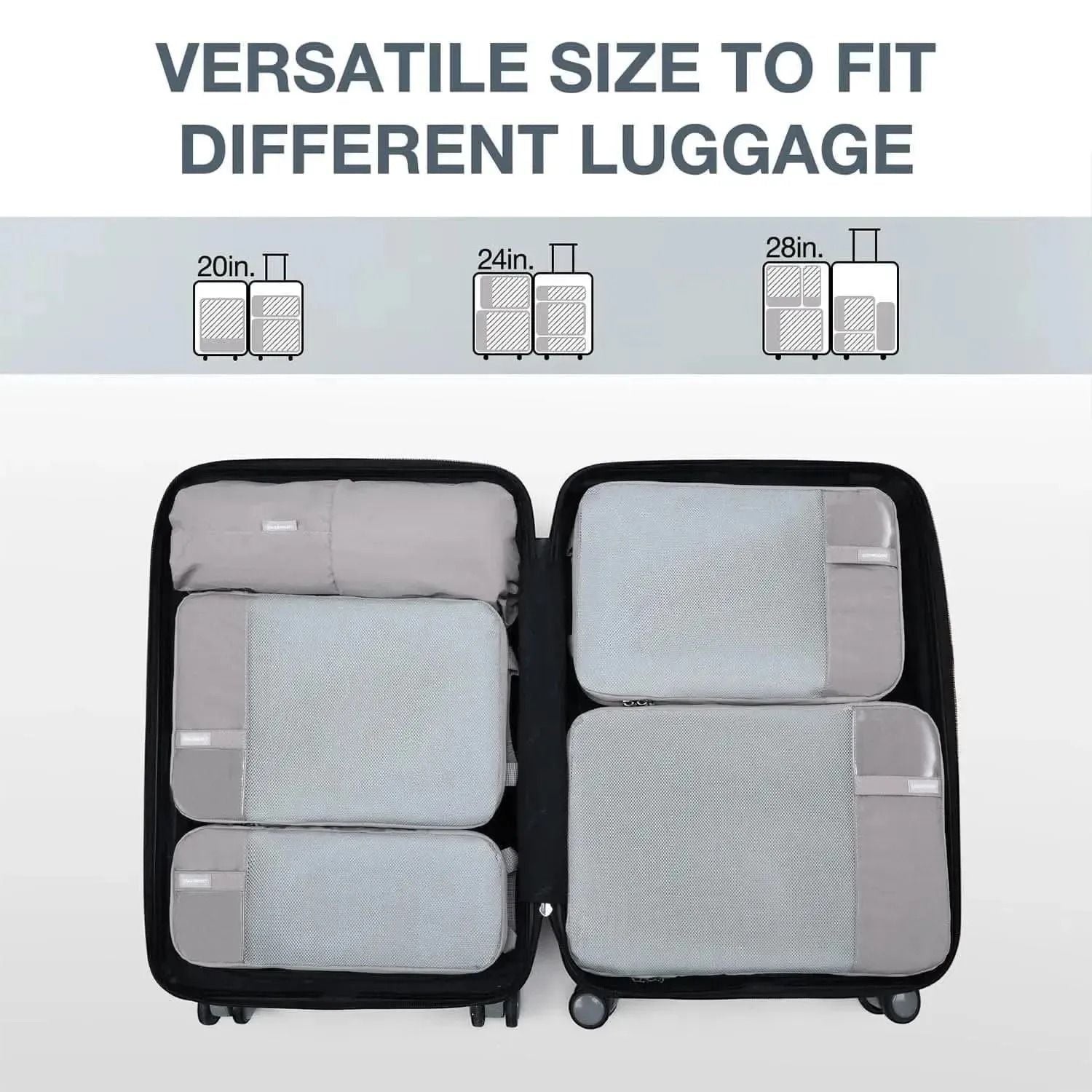 Bagsmart 6-In-1 Compression Packing Cubes