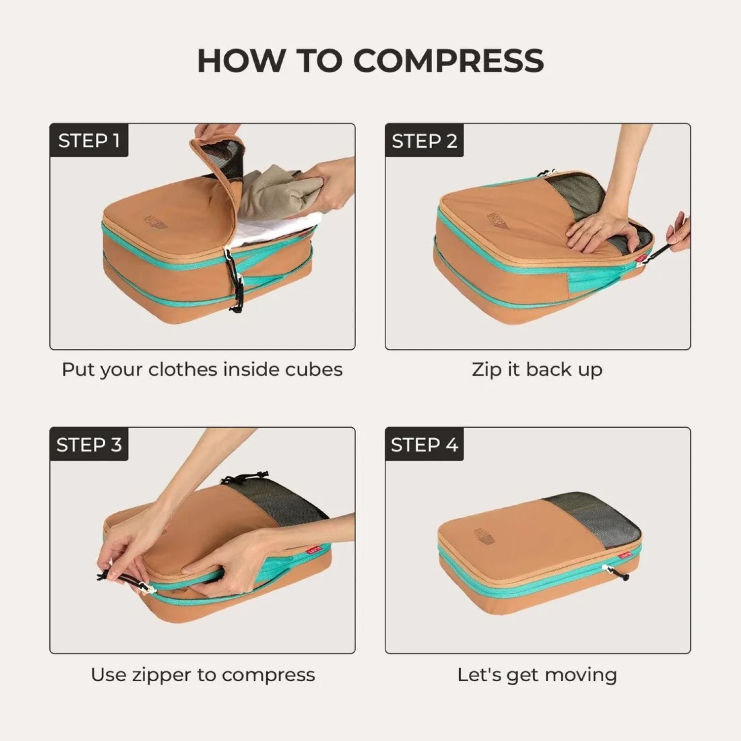 Bagsmart Blast 6-In-1 Compression Packing Cubes