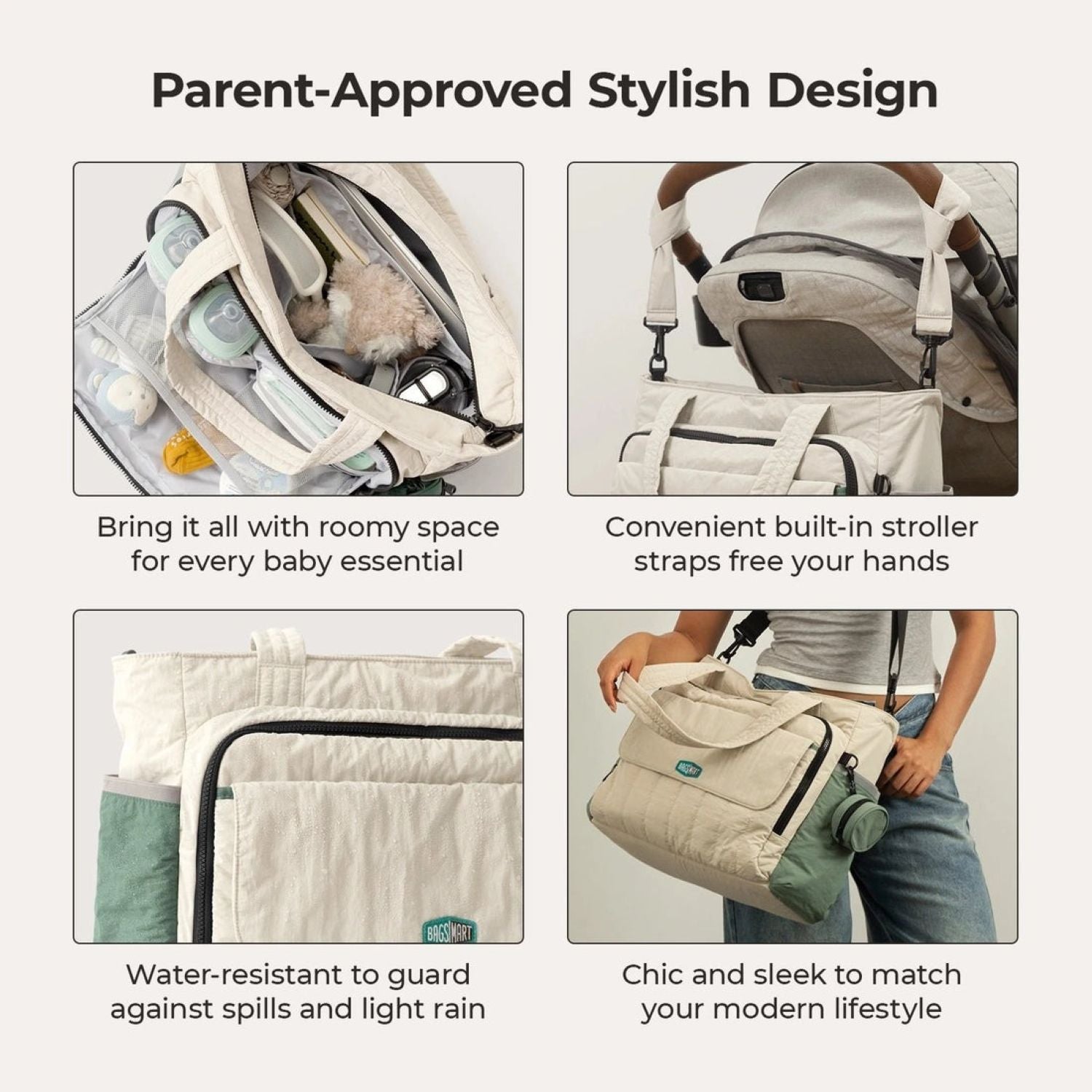 Bagsmart Paz Diaper Tote 25L