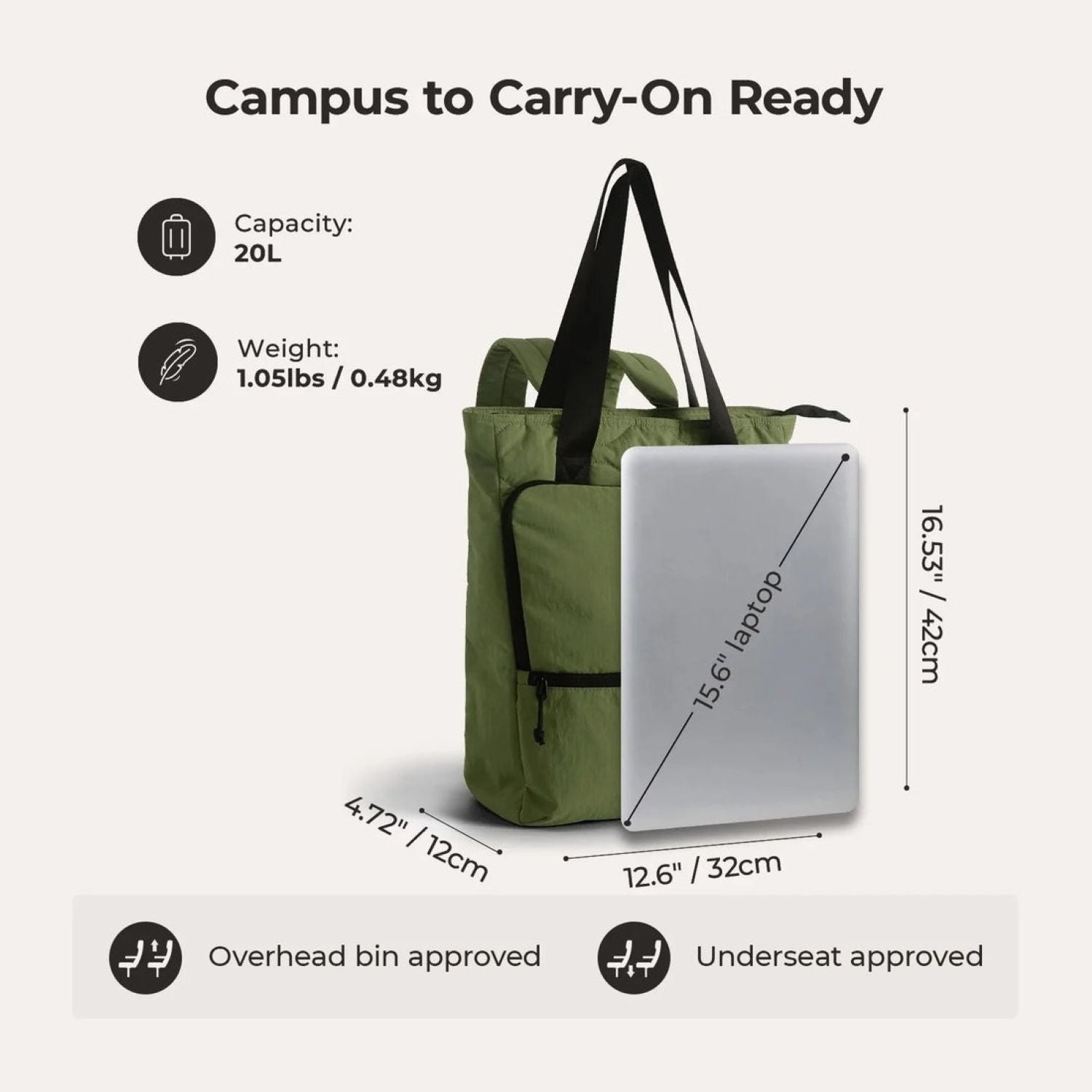 Bagsmart Paz Laptop Totepack 20L