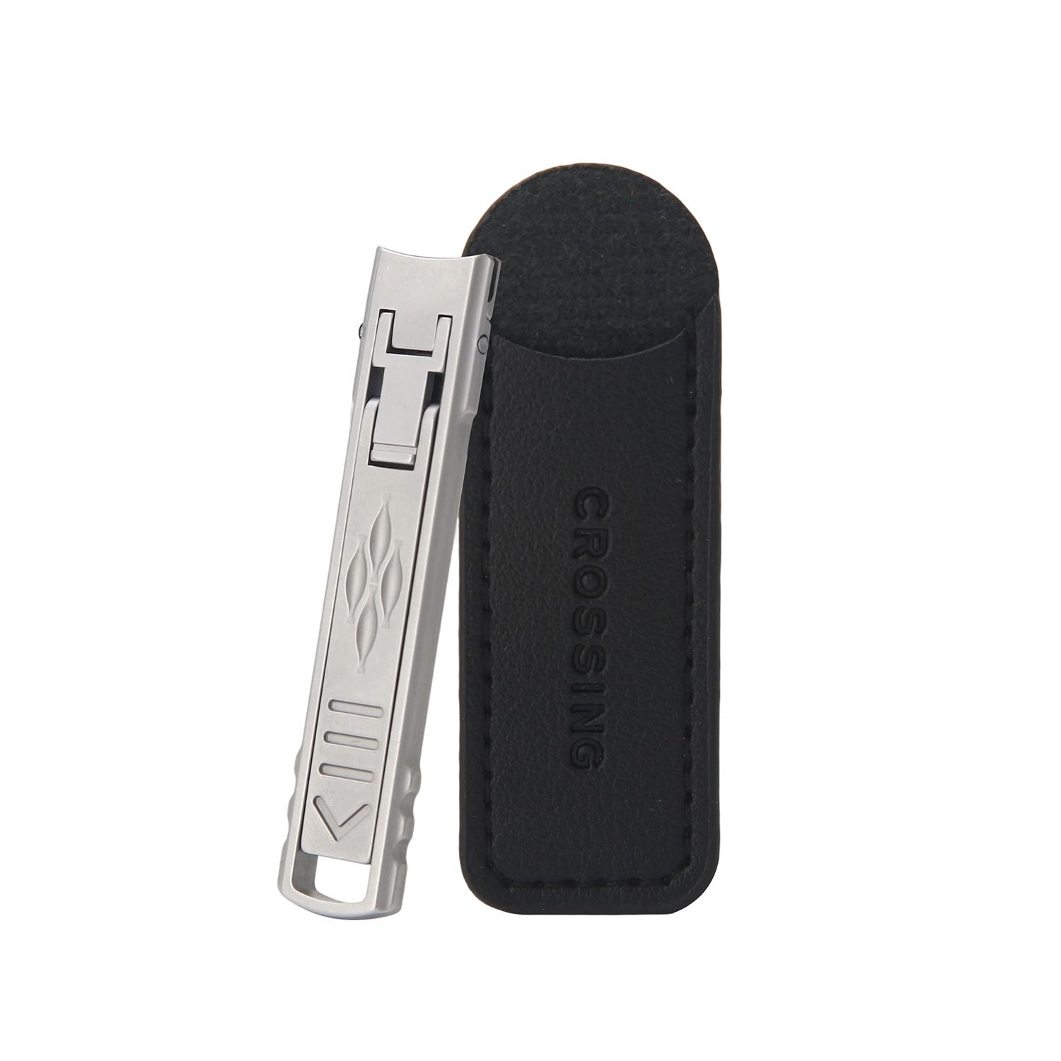 Crossing Compact Travel Stainless-Steel Nail Clippers With Pouch