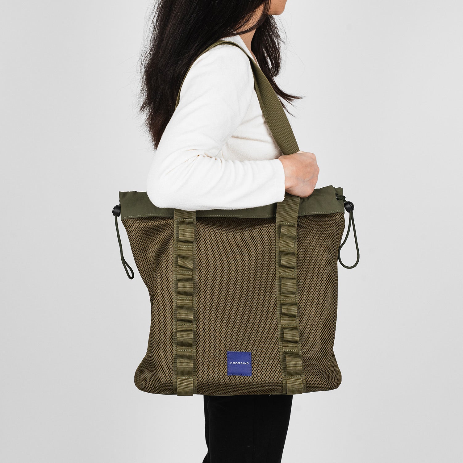 Crossing Noa Drawstring Mesh Tote Bag