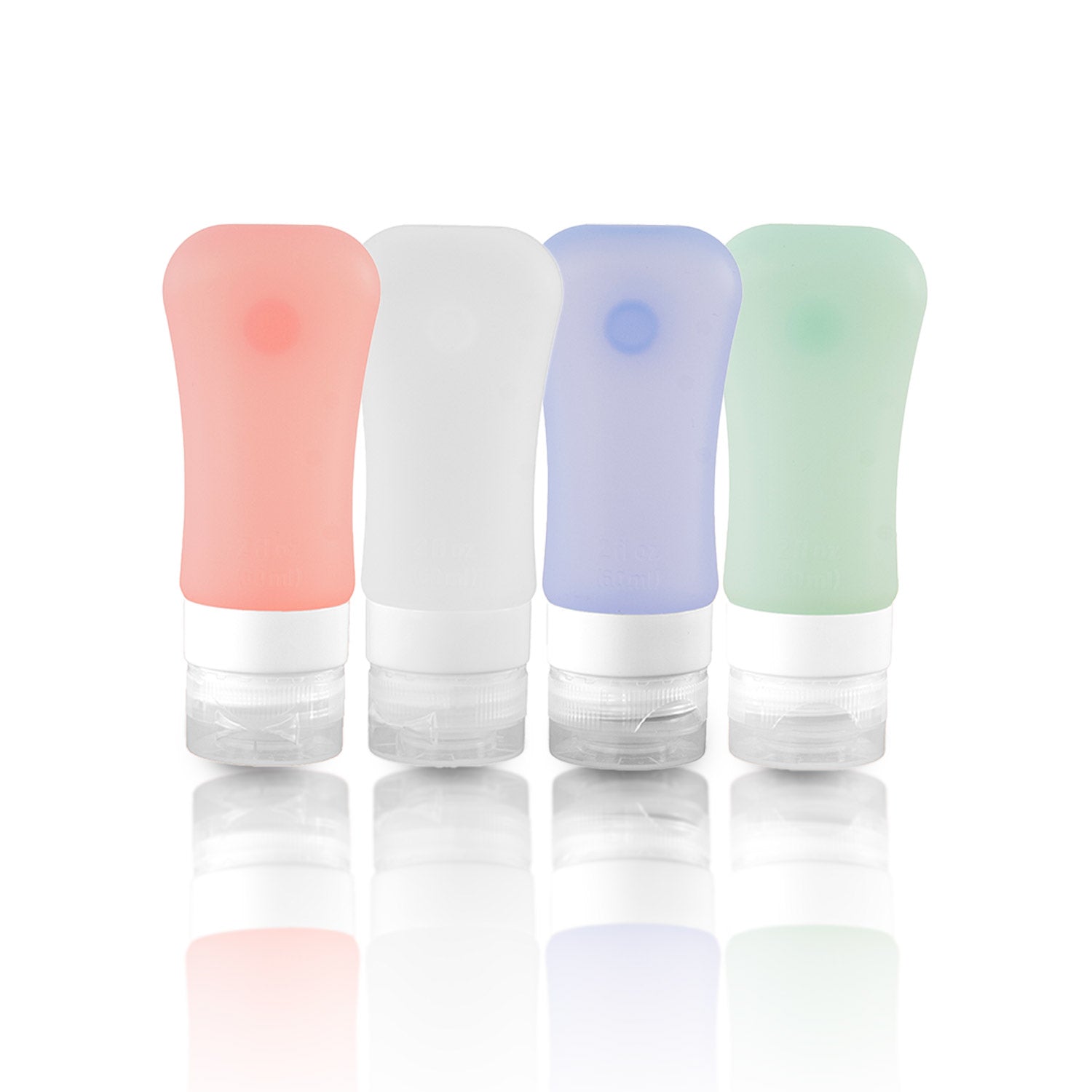 Crossing Silicone Leak Proof TSA Approved Travel Size Bottles 60ml (4 Pack)