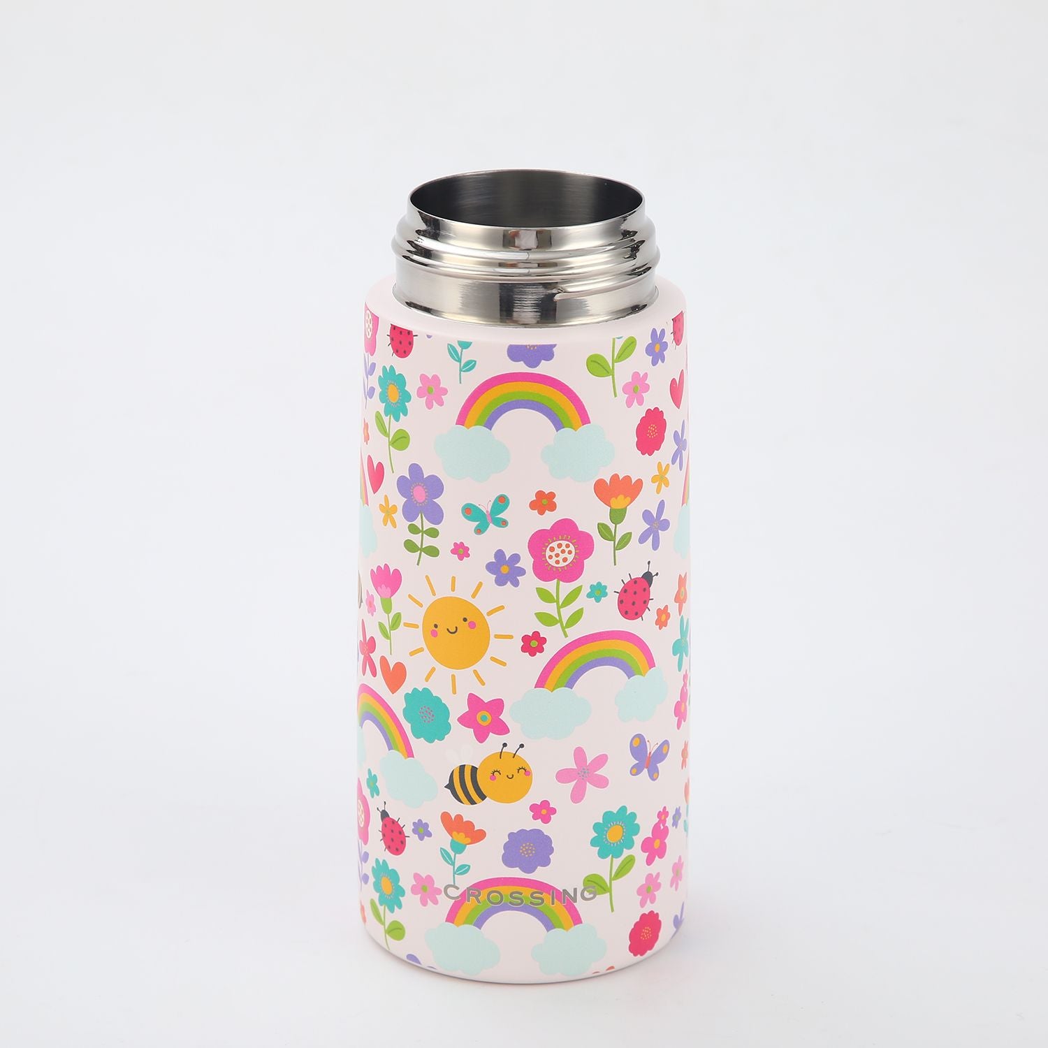 Crossing S/S 316 Kids' Insulated Water Bottle W/Sipper Silicone Straw 400ml