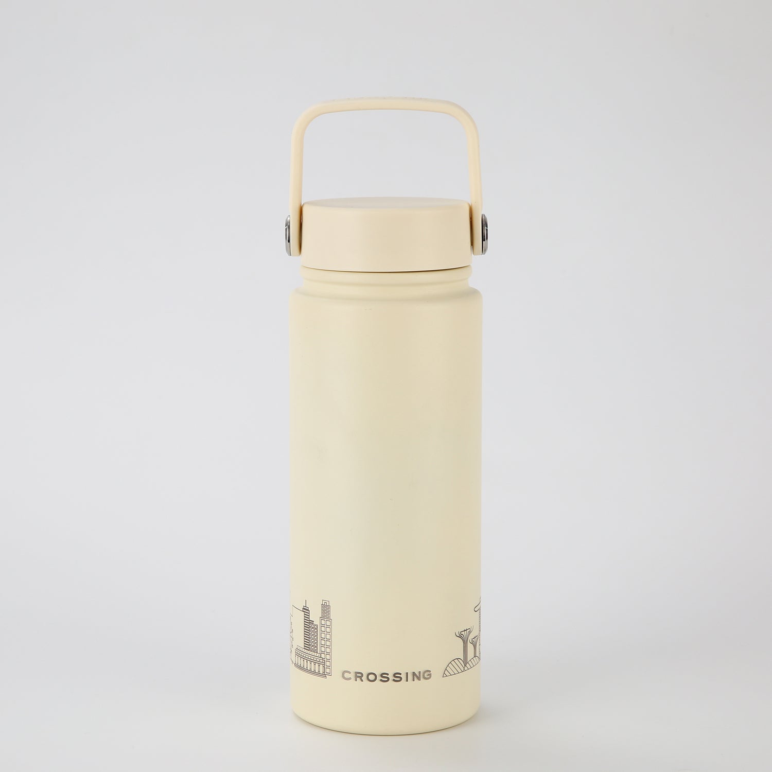 Crossing Urban Ceramic S/S Insulated Flat Cap Bottle With Handle 600ml (SA)