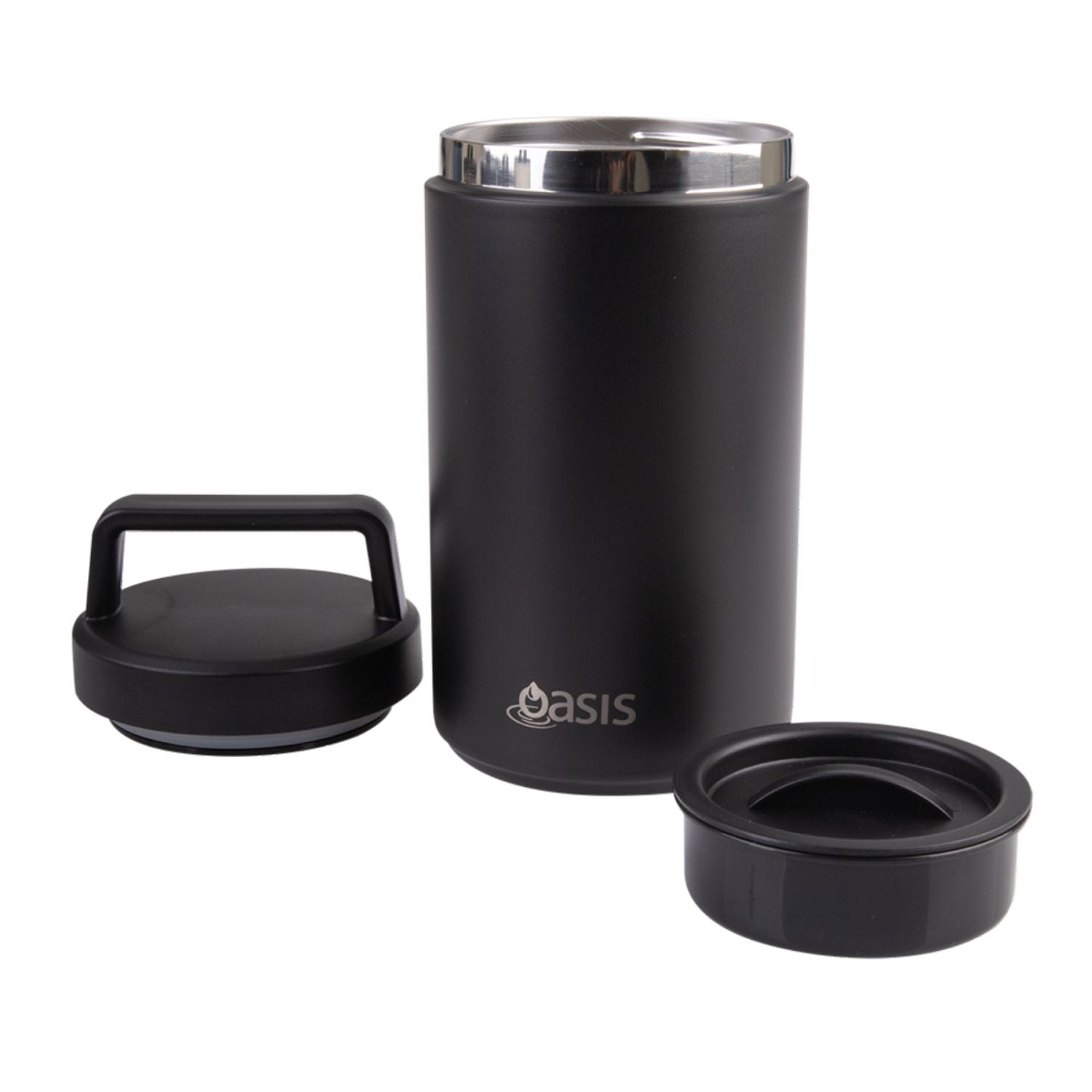 Oasis Stainless Steel Insulated Dual Compartment Food Flask with Handle 700ML