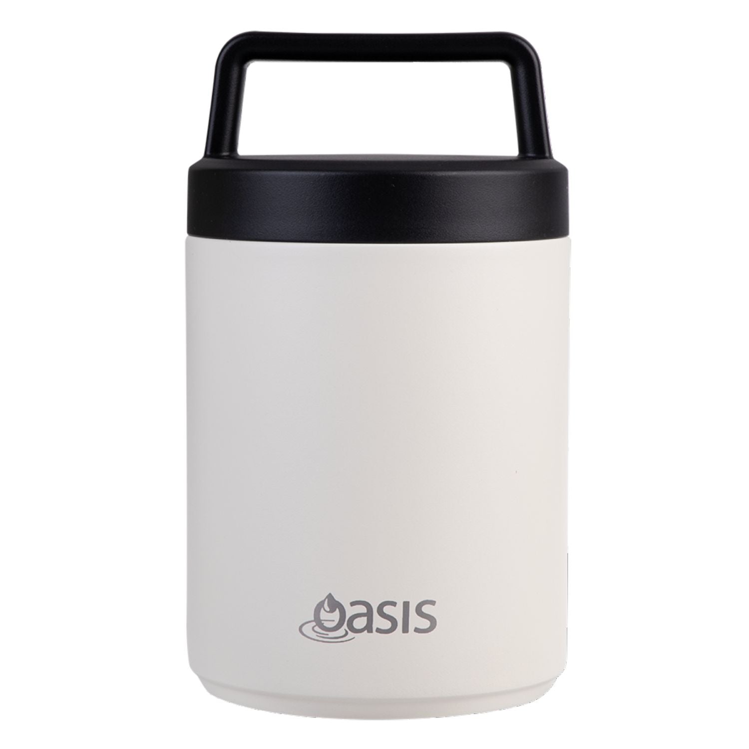 Oasis S/S Insulated Dual Compartment Food Jar W Handle And Spoon 480ML