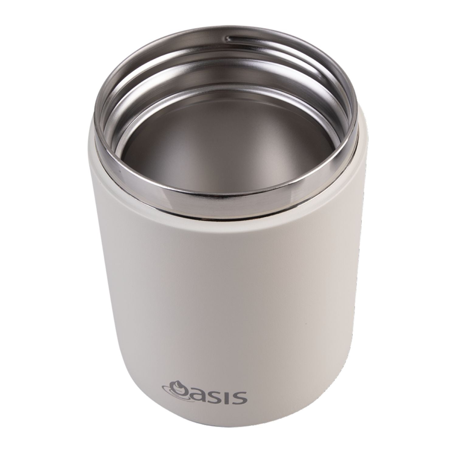 Oasis S/S Insulated Dual Compartment Food Jar W Handle And Spoon 480ML