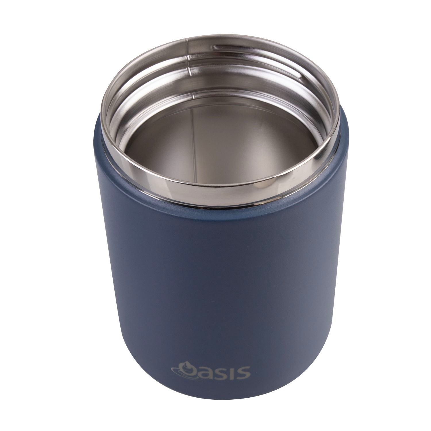 Oasis S/S Insulated Dual Compartment Food Jar W Handle And Spoon 480ML