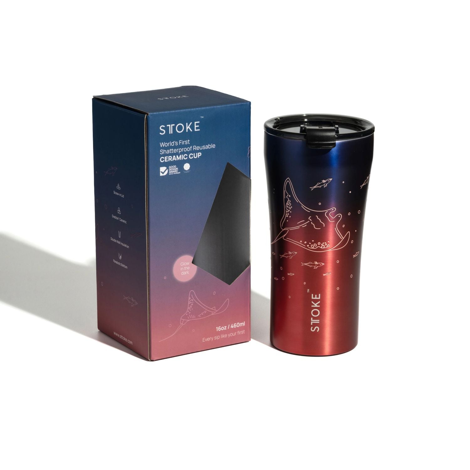 STTOKE Limited Edition Leakproof Ocean Series Insulated Cup 16oz