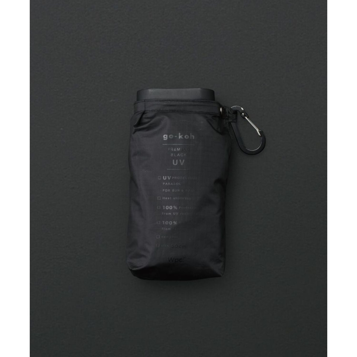 WPC Go-Koh Premium Black Compact UV Protection UPF 50+ Umbrella 50cm