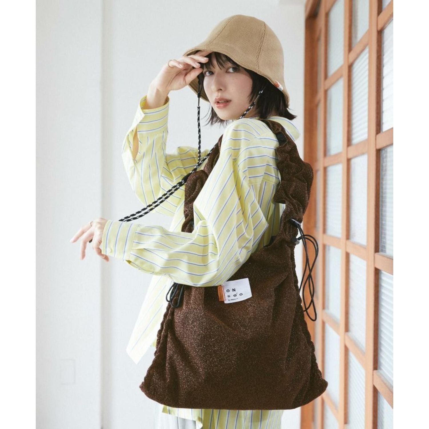 WPC Ondoo Shirring Drawstring Tote Bag